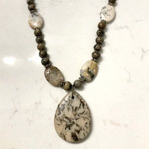 Tan Stone necklace hand made in Arizona
